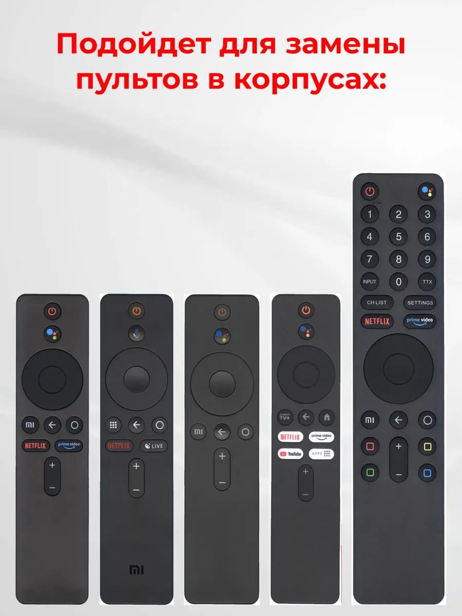Пульт ДУ голосовой XIAOMI XMRM-19 HBT010 (MI-VER.10), HRM2145, цвет черный
