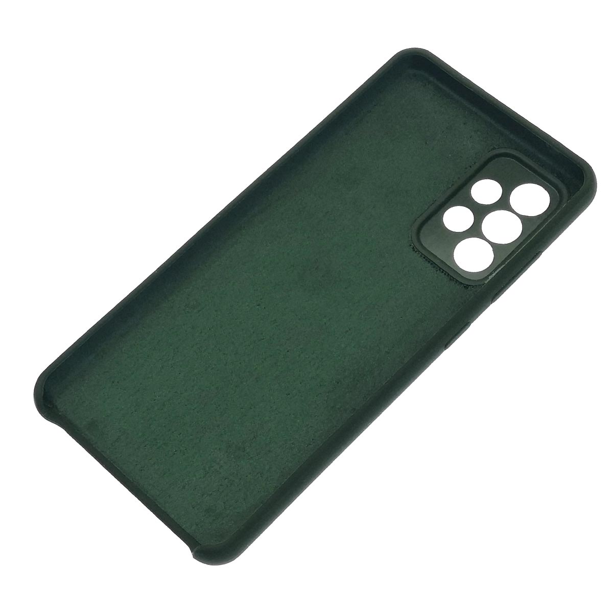 Чехол накладка Silicon Cover для SAMSUNG Galaxy A52 (SM-A525F), силикон, бархат, цвет болотный