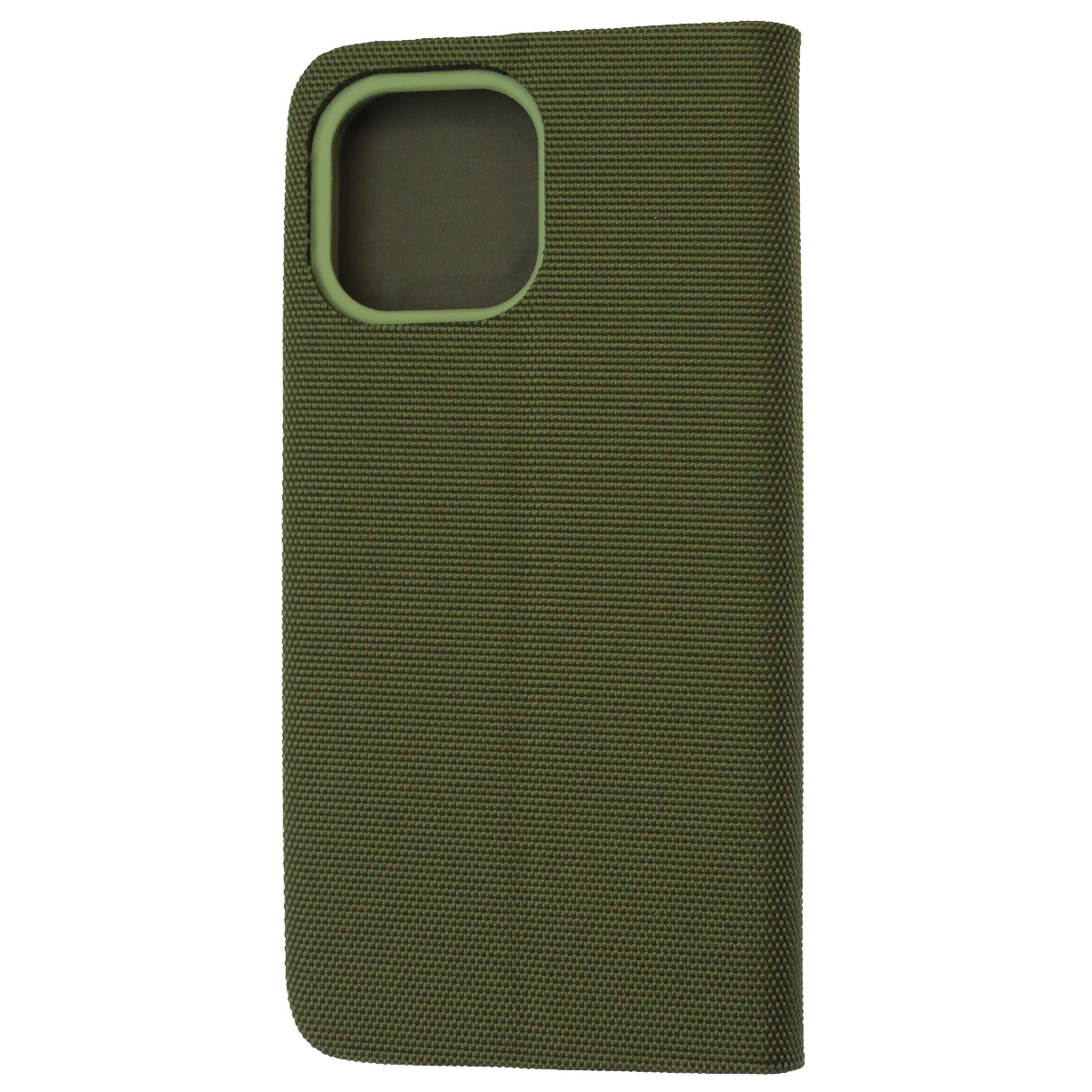 Чехол книжка MESH для APPLE iPhone 12 Pro Max (6.7), текстиль, силикон, бархат, визитница, цвет зеленый