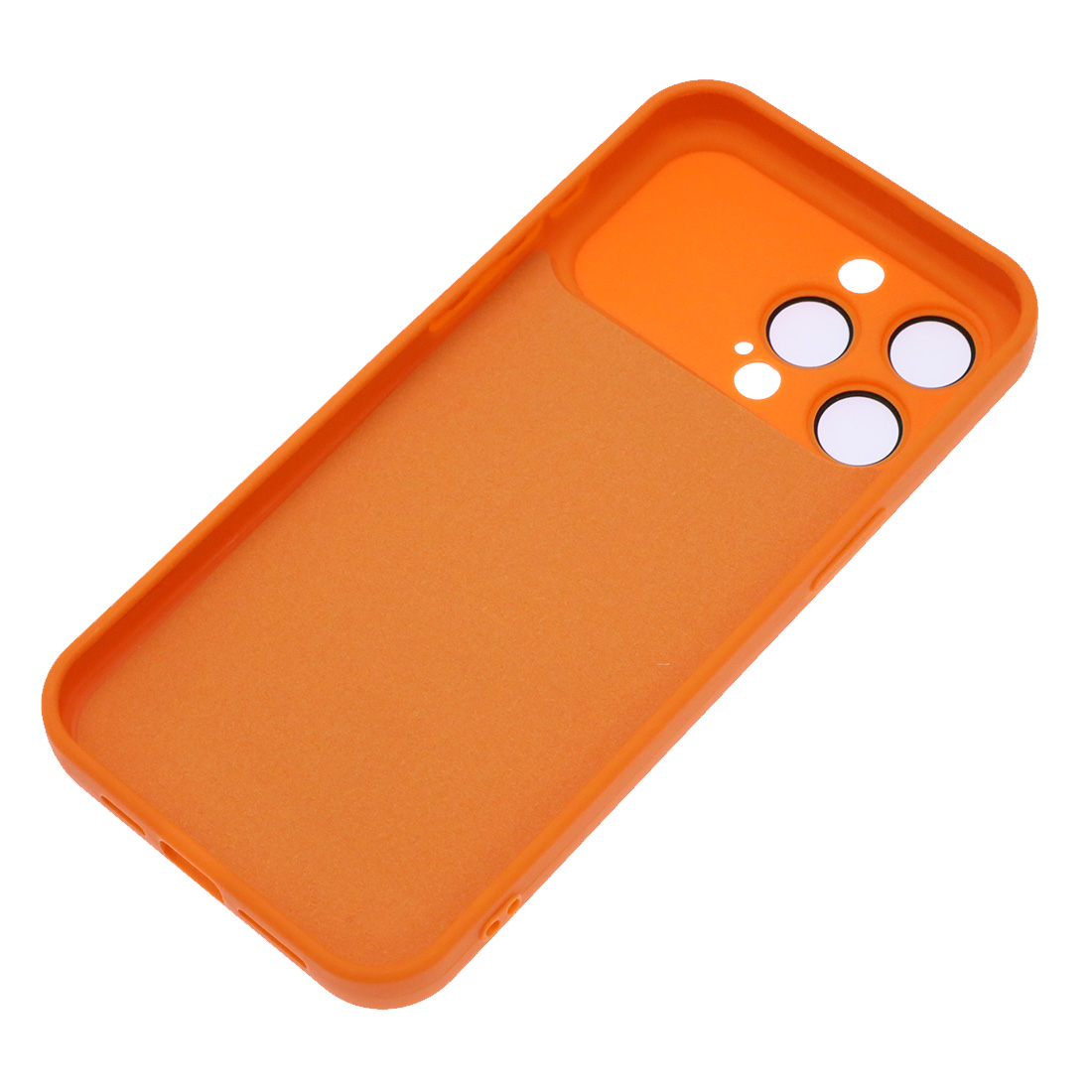 Чехол накладка для APPLE iPhone 15 Pro Max, Magsafe, защита камеры, пластик, силикон, бархат, цвет оранжевый