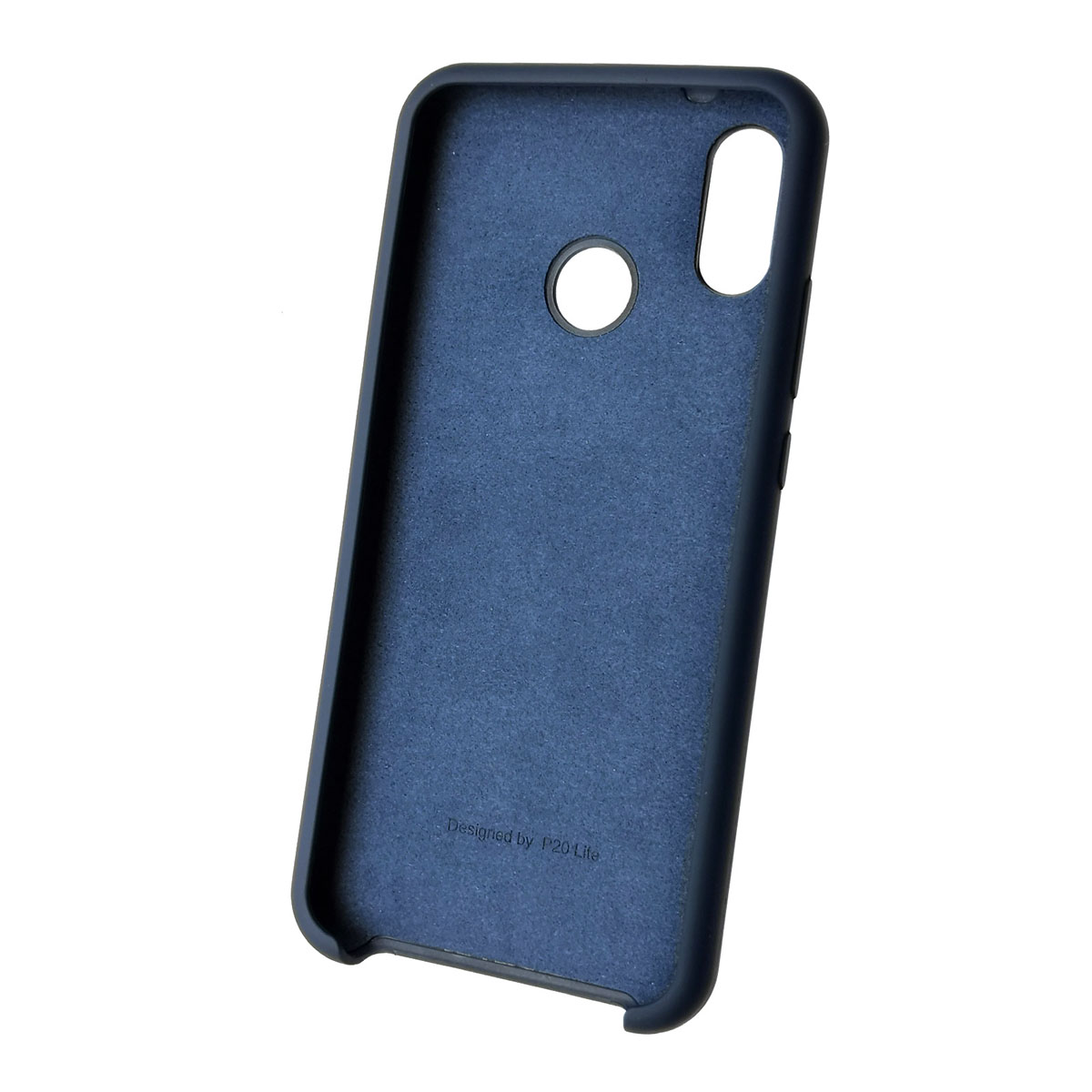 Чехол накладка Silicon Cover для HUAWEI P20 Lite, Nova 3E, силикон, бархат, цвет синий кобальт.