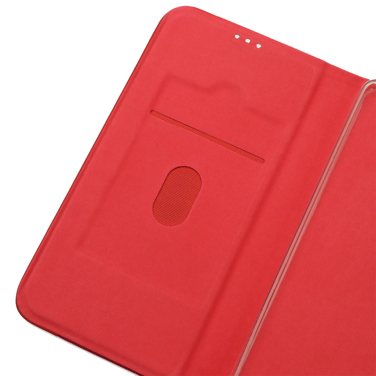 Чехол книжка MESH для SAMSUNG Galaxy A33 5G (SM-A336B), текстиль, силикон, бархат, визитница, цвет красный