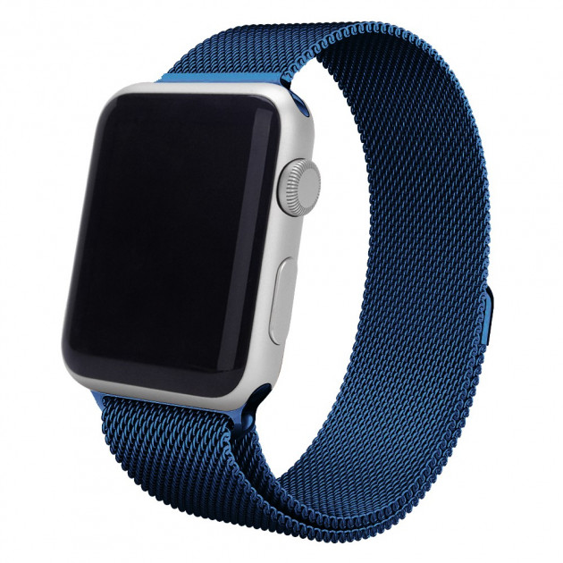 Ремешок для Apple Watch сетчатый Milano Loop  38 mm цвет синий.