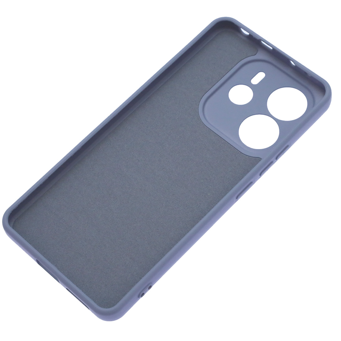 Чехол накладка NANO для XIAOMI Redmi Note 14 4G, защита камеры, силикон, бархат, цвет космический серый