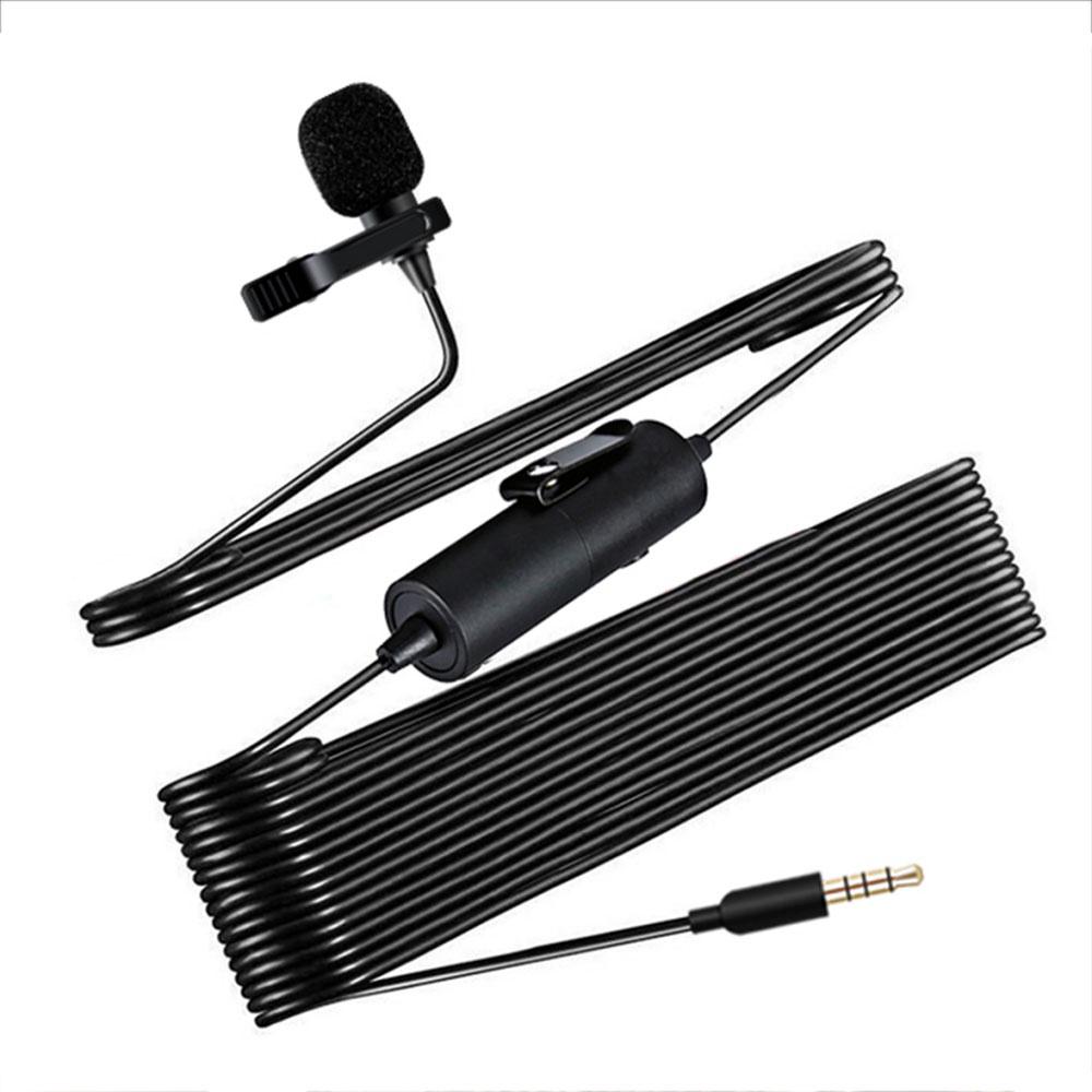 Всенаправленный петличный (на прищепке) микрофон BY-M1, длина кабеля 6 метров, цвет черный.