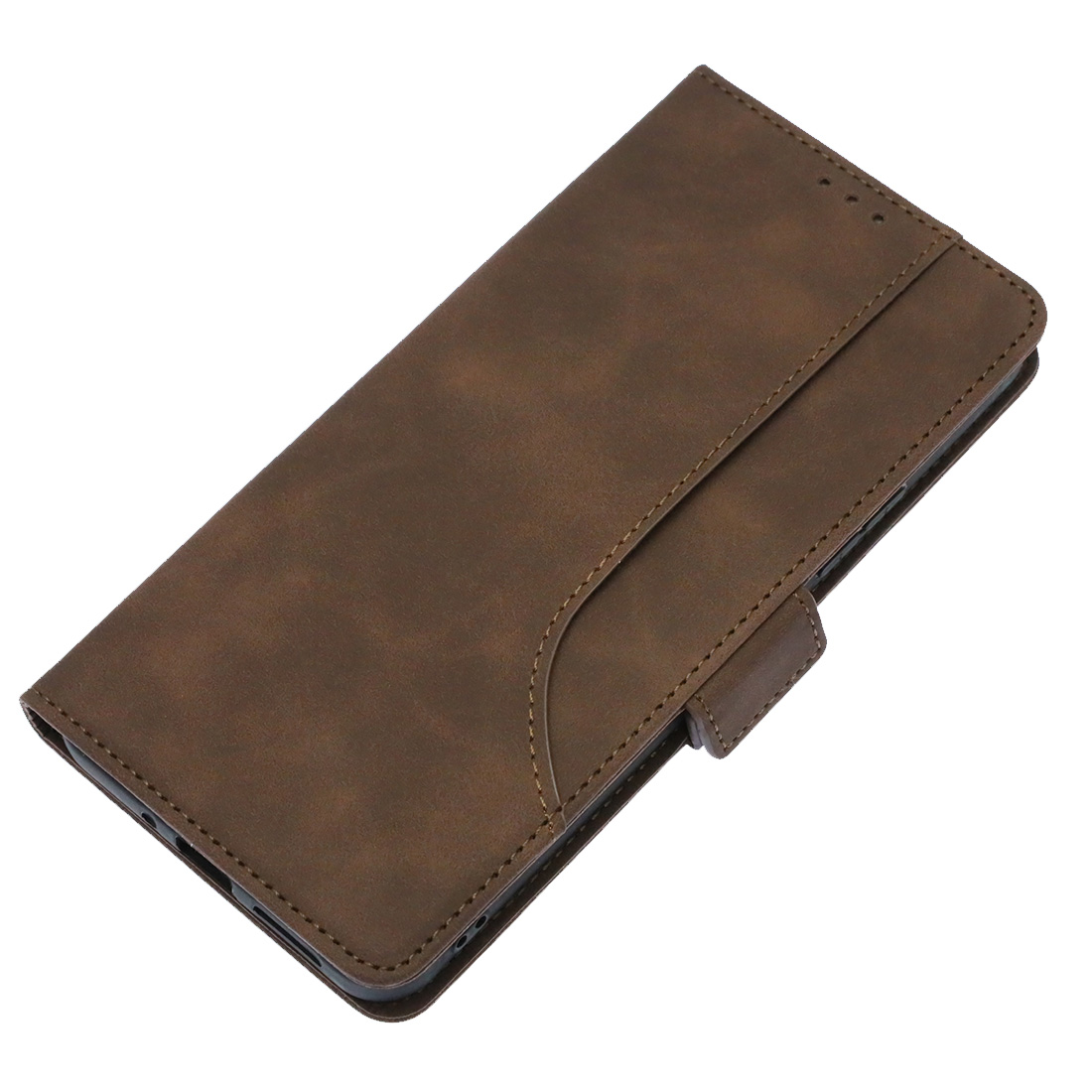 Чехол книжка NICE для Realme C61, C63, Note 60, Note 60X экокожа, визитница, цвет коричневый