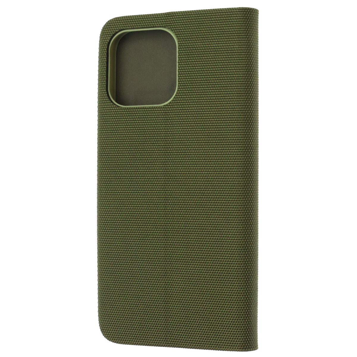 Чехол книжка MESH для APPLE iPhone 13 Pro Max (6.7), текстиль, силикон, бархат, визитница, цвет зеленый