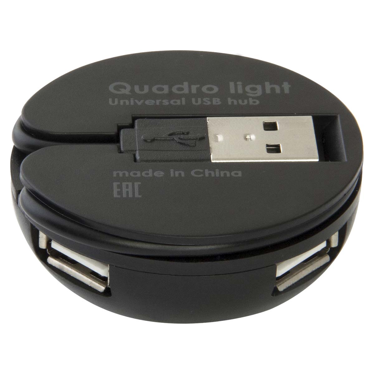 USB разветвитель Defender Quadro Light, USB 2.0, 4 порта, цвет черный