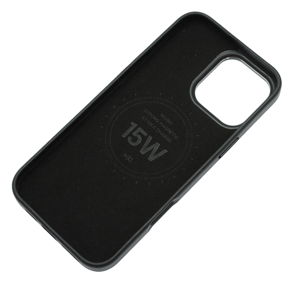 Чехол накладка Creative Stylish с поддержкой MagSafe для APPLE iPhone 16 Pro Max, защита камеры, экокожа, бархат, цвет черный
