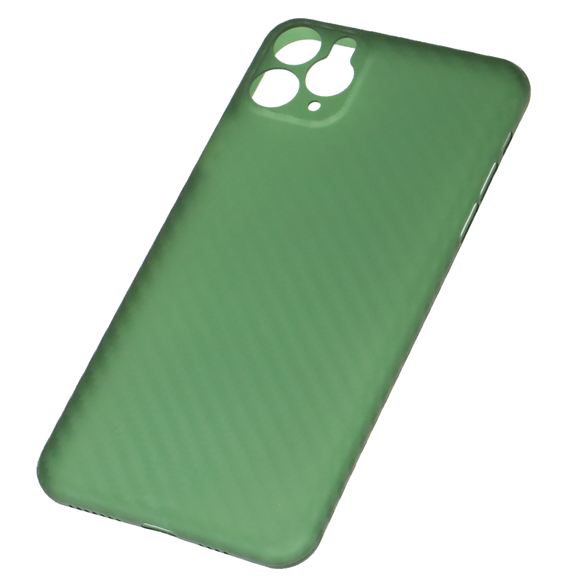 Чехол накладка K-DOO для APPLE iPhone 11 Pro Max (6.5), силикон, карбон, цвет темно зеленый