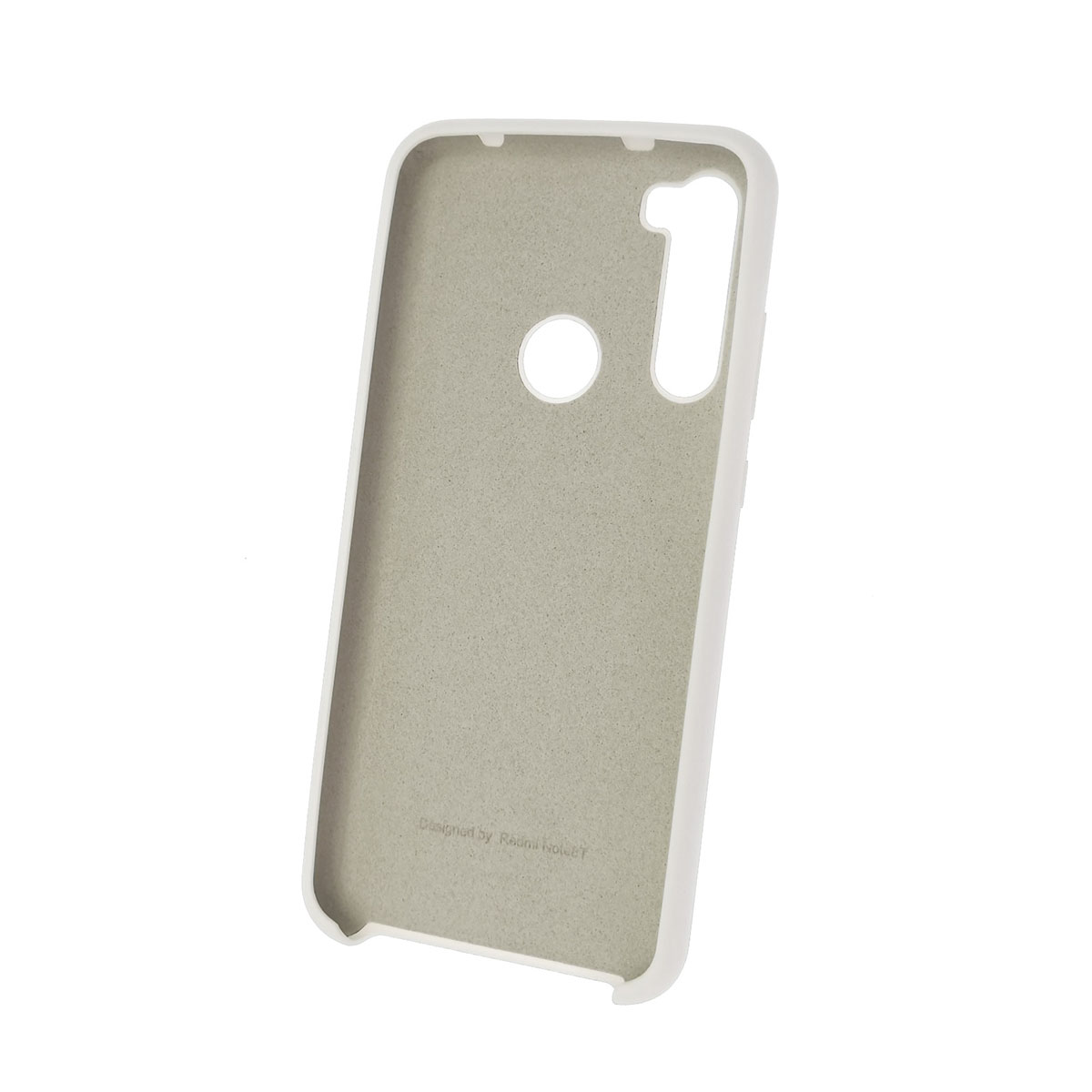 Чехол накладка Silicon Cover для XIAOMI Redmi Note 8T, силикон, бархат, цвет белый.