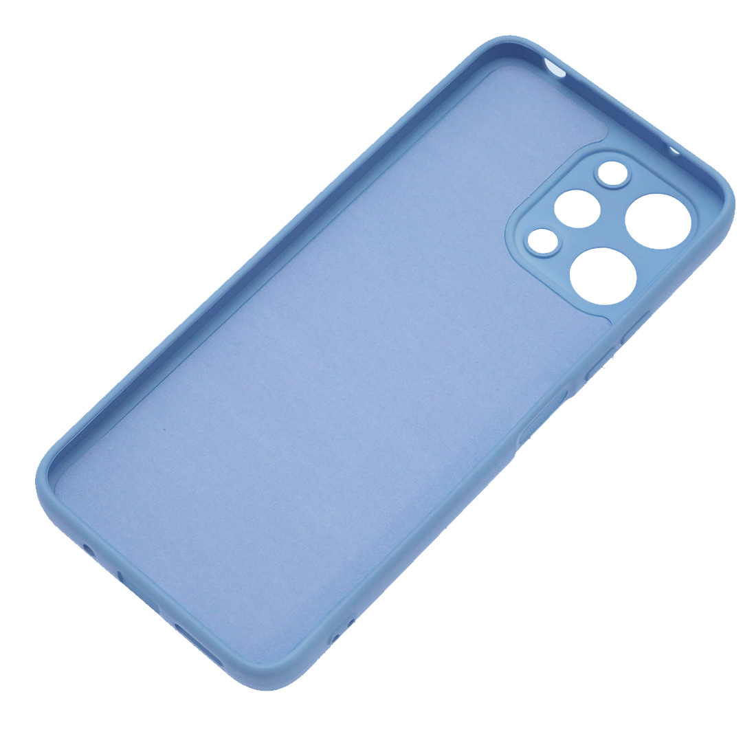 Чехол накладка NANO для XIAOMI Redmi 12 4G, защита камеры, силикон, бархат, цвет васильковый