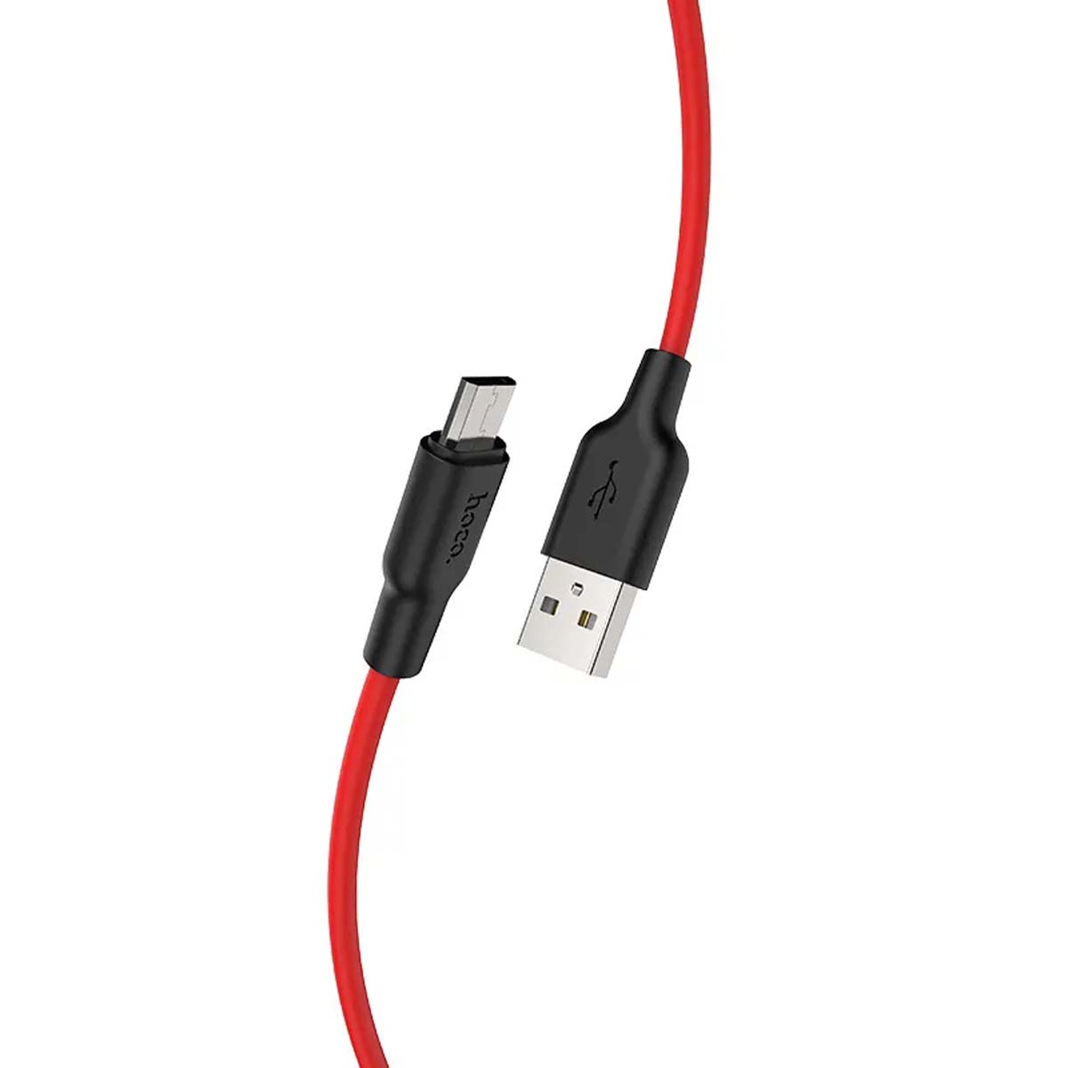 Кабель HOCO X21 Micro USB, 2A, длина 1 метр, цвет черно красный
