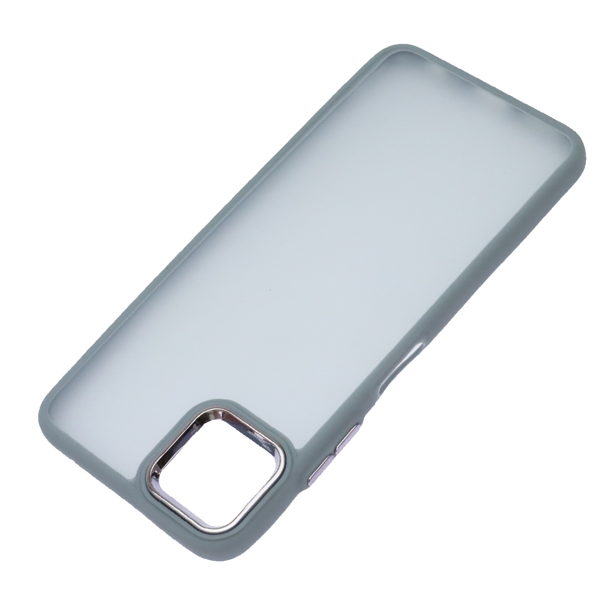 Чехол накладка для SAMSUNG Galaxy A22s 5G (SM-A226B), силикон, пластик, цвет окантовки светло серый