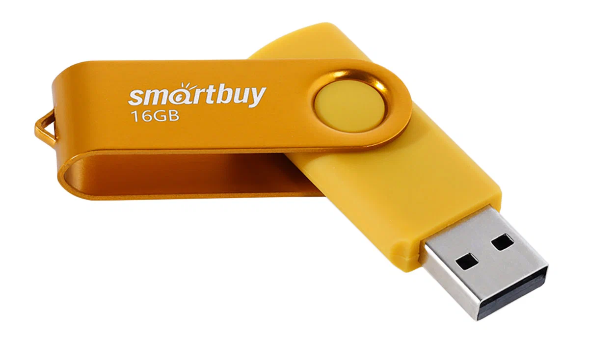 Флешка 16GB SMARTBUY Twist SB016GB2TWY, USB 2.0, цвет желтый