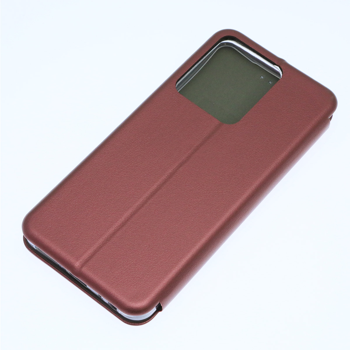 Чехол книжка STYLISH для VIVO Y22, Y35, экокожа, визитница, цвет бордовый