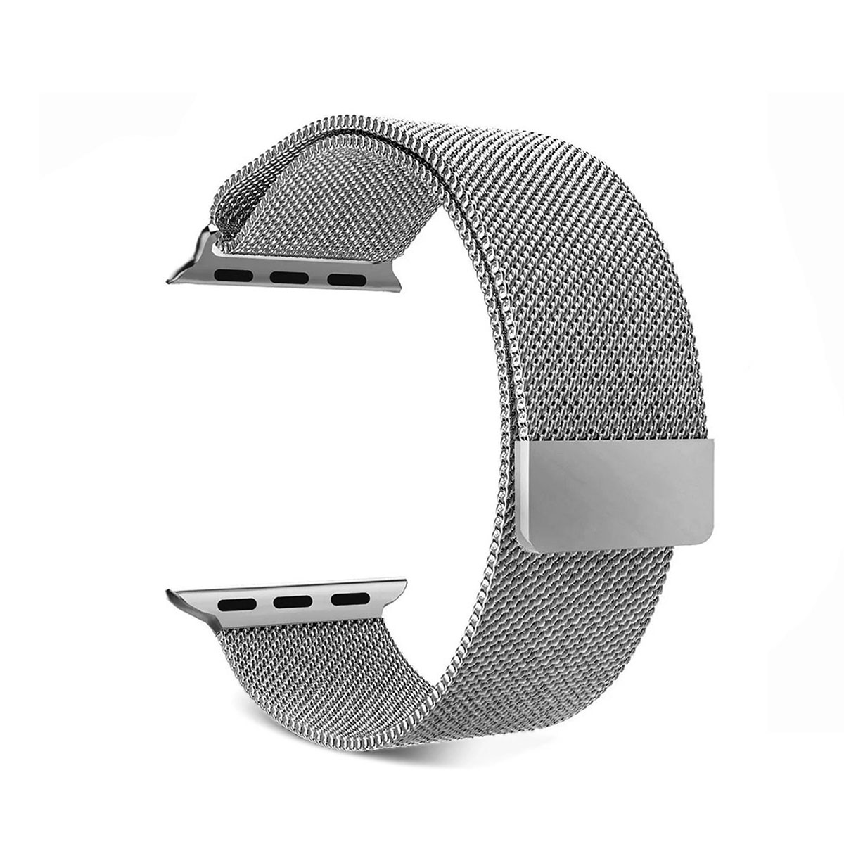 Ремешок bikson для APPLE Watch, сетчатый, миланская петля Milano Loop, 38 - 40 mm, цвет серебристый