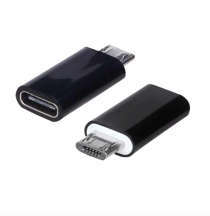 OTG USB адаптер (переходник) Type-C на Micro USB, цвет чёрный