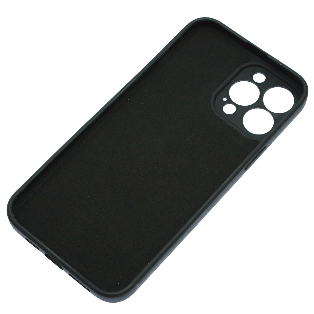 Чехол накладка для APPLE iPhone 13 Pro Max, силикон, бархат, цвет черный