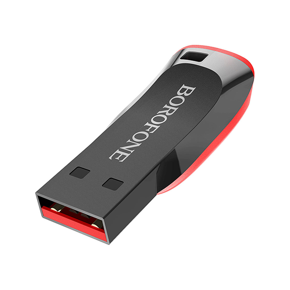 Флешка USB 2.0 8GB BOROFONE BUD2 Generous, цвет черно красный