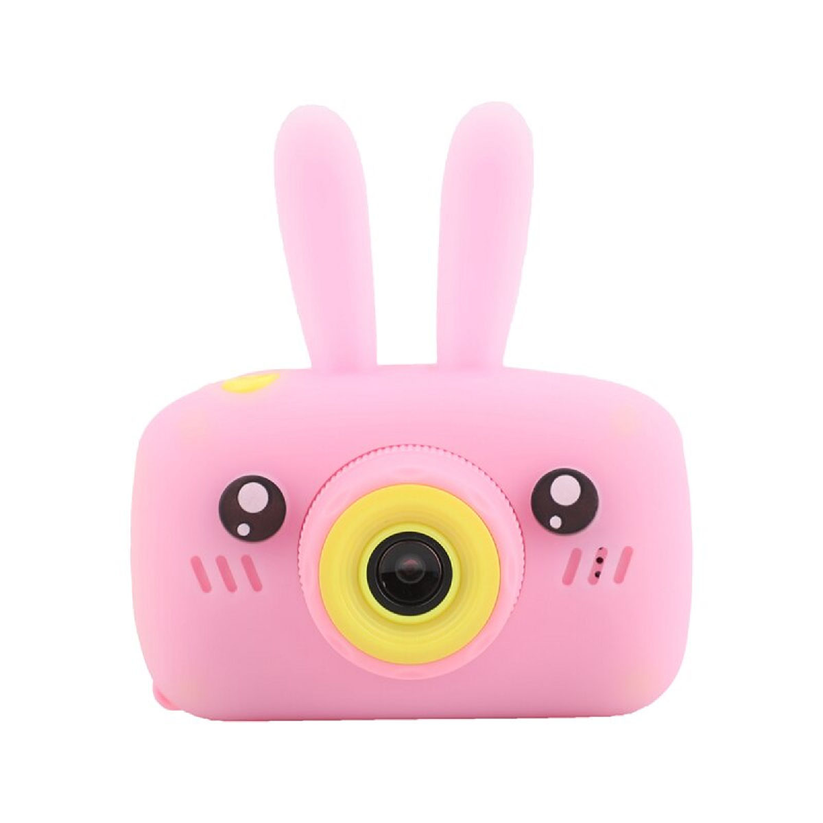 Детский цифровой фотоаппарат (игрушка), портативный, Зайчик, цвет розовый