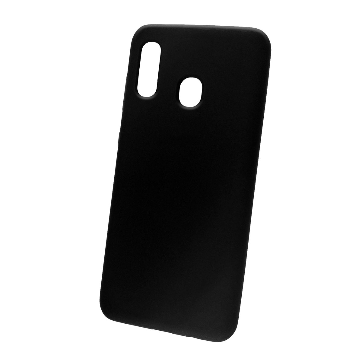 Чехол накладка Silicon Cover для SAMSUNG Galaxy A30 (SM-A305), силикон, бархат, цвет черный.