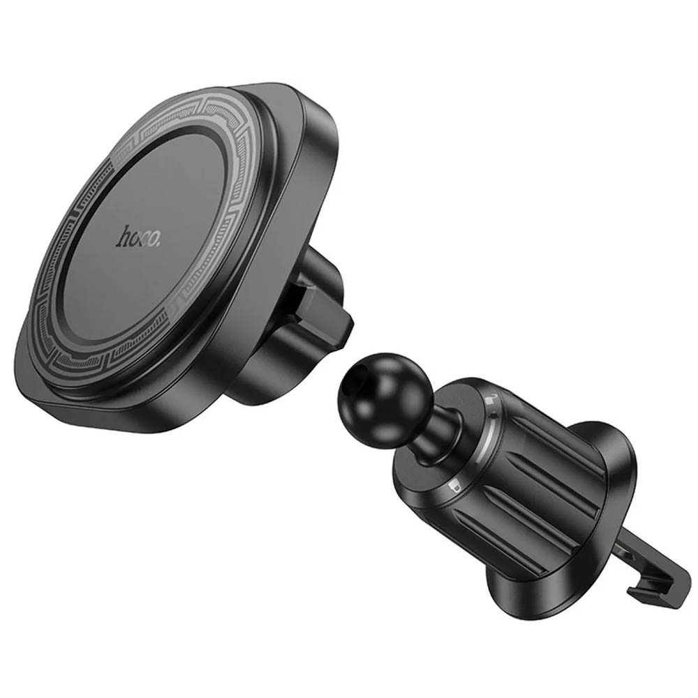 Автомобильный магнитный держатель HOCO H28 с креплением под MagSafe для смартфона, в воздуховод, цвет черный