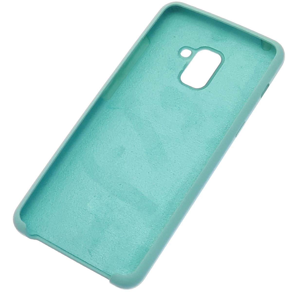 Чехол накладка Silicon Cover для SAMSUNG Galaxy A8 Plus (SM-A730F), силикон, бархат, цвет цвет бирюзовый