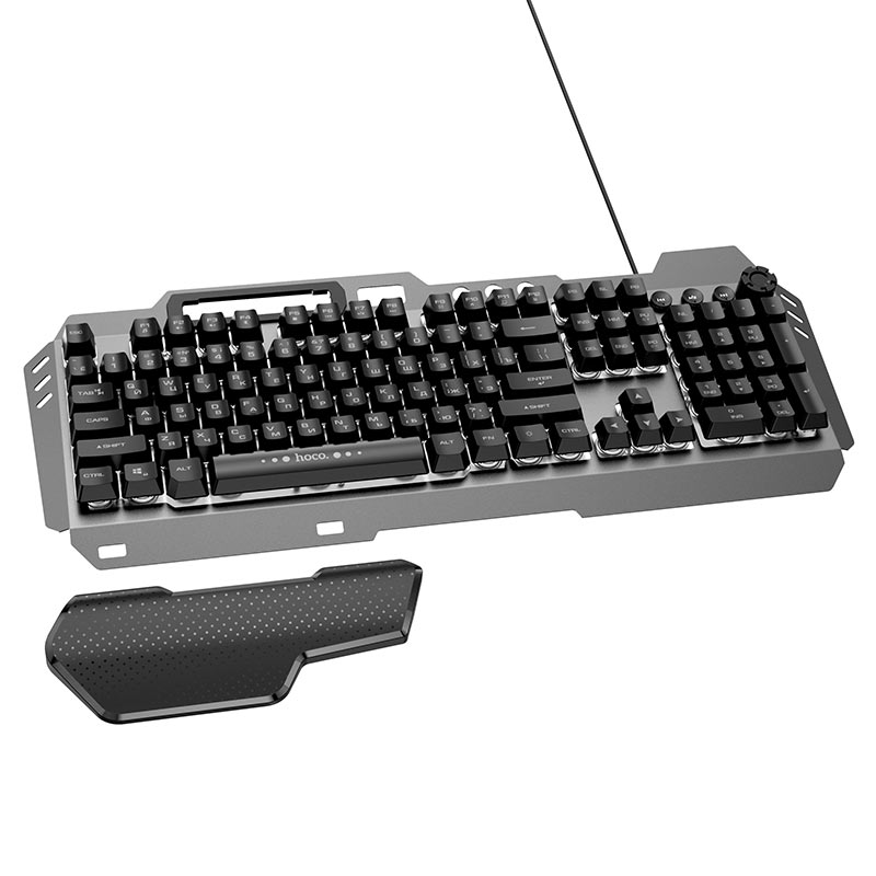 Игровой набор мышь, клавиатура, HOCO GM12, USB, с подсветкой, цвет черный