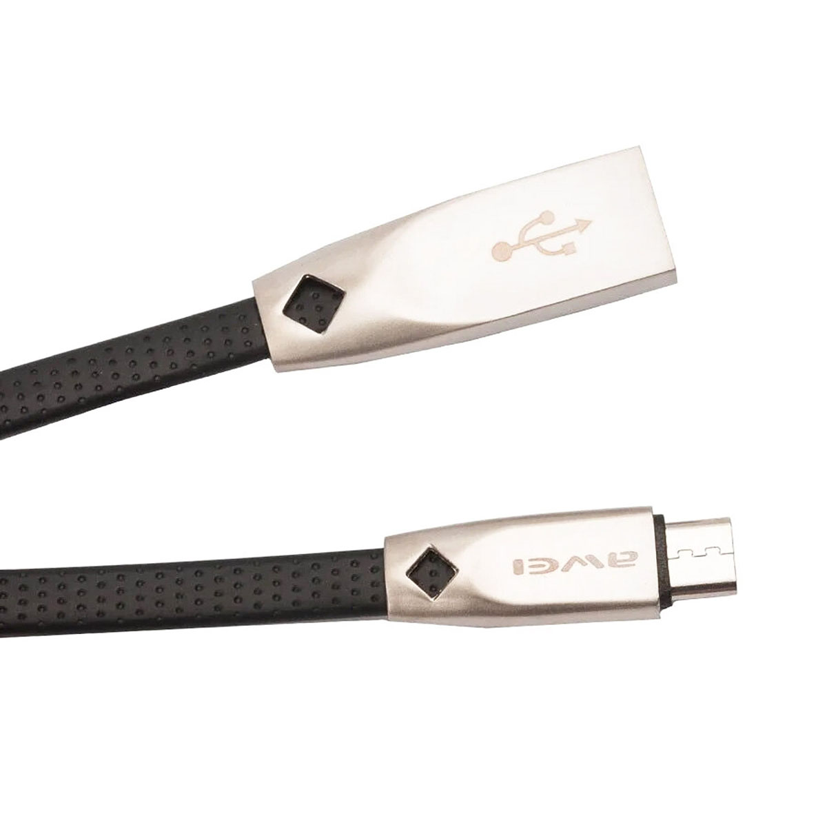 AWEI CL-96 FAST кабель Micro USB, 2.4A, длина 1 метр, цвет черный.