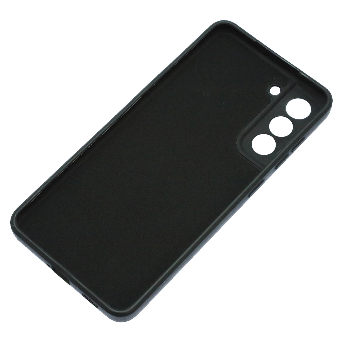 Чехол накладка для SAMSUNG Galaxy S21 FE, силикон, бархат, цвет черный