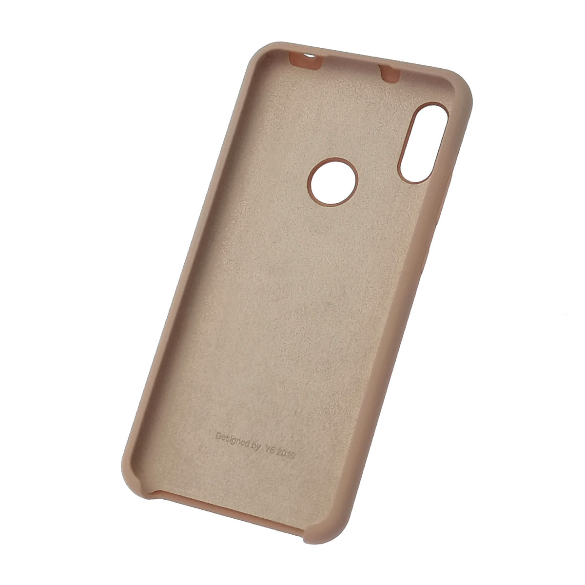 Чехол накладка Silicon Cover для HUAWEI Honor 8A, Y6 2019, силикон, бархат, цвет розовый песок