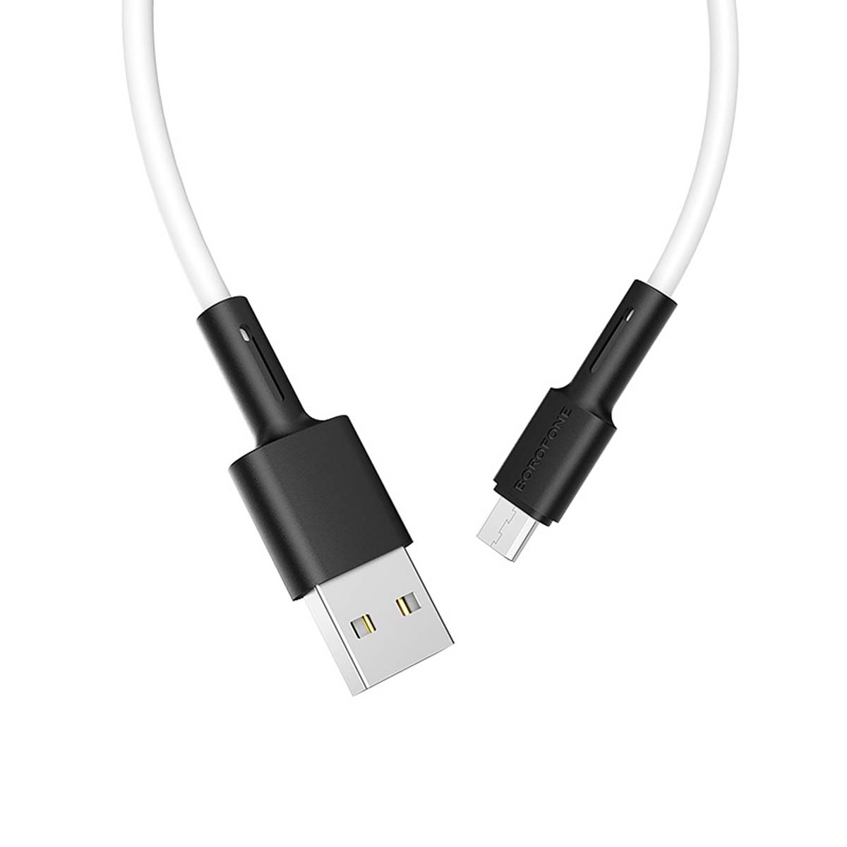 Кабель BOROFONE BX31 Soft Silicone Micro USB, длина 1 метр, цвет белый