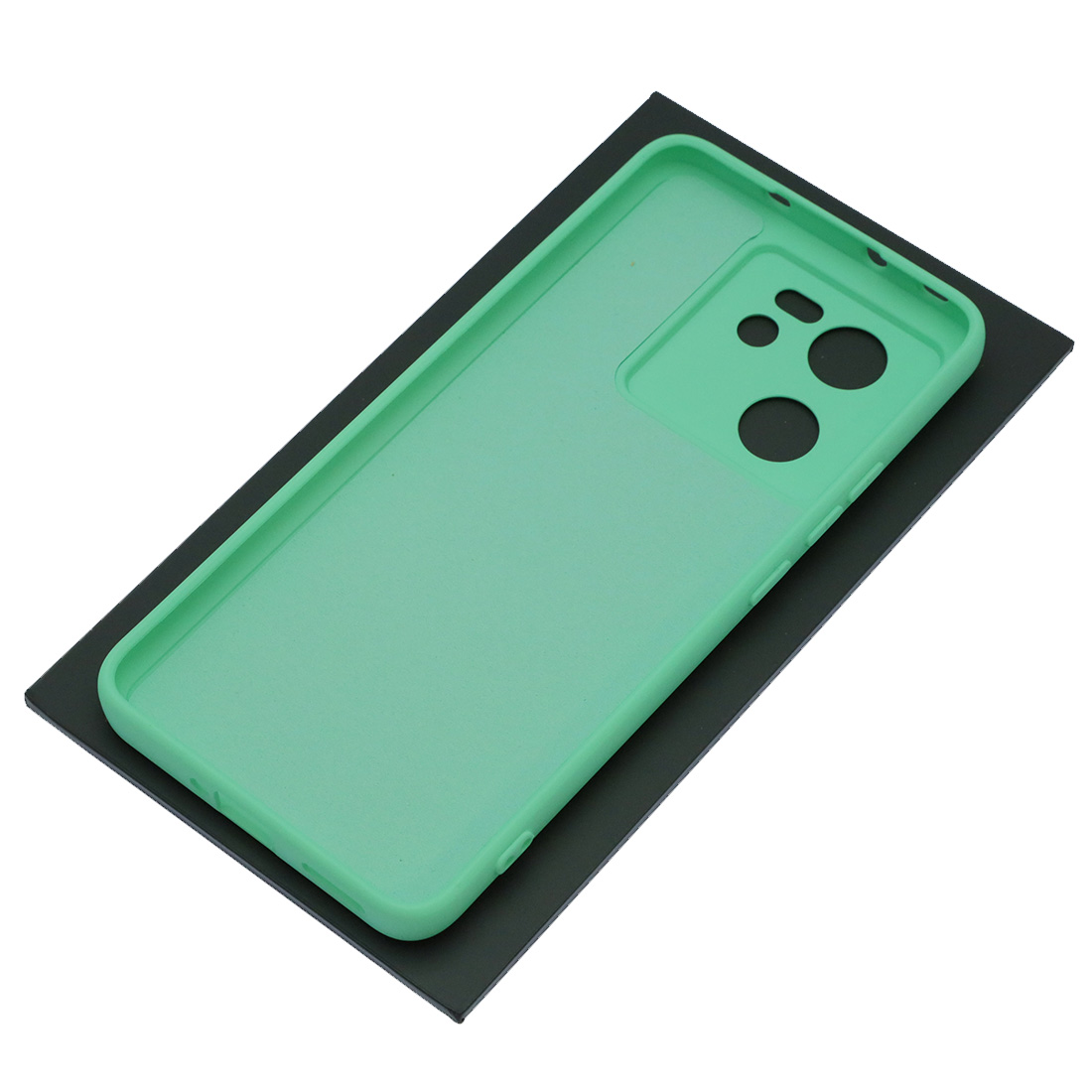 Чехол накладка Silicon Cover для XIAOMI 13T, XIAOMI 13T Pro, защита камеры, силикон, бархат, цвет светло зеленый
