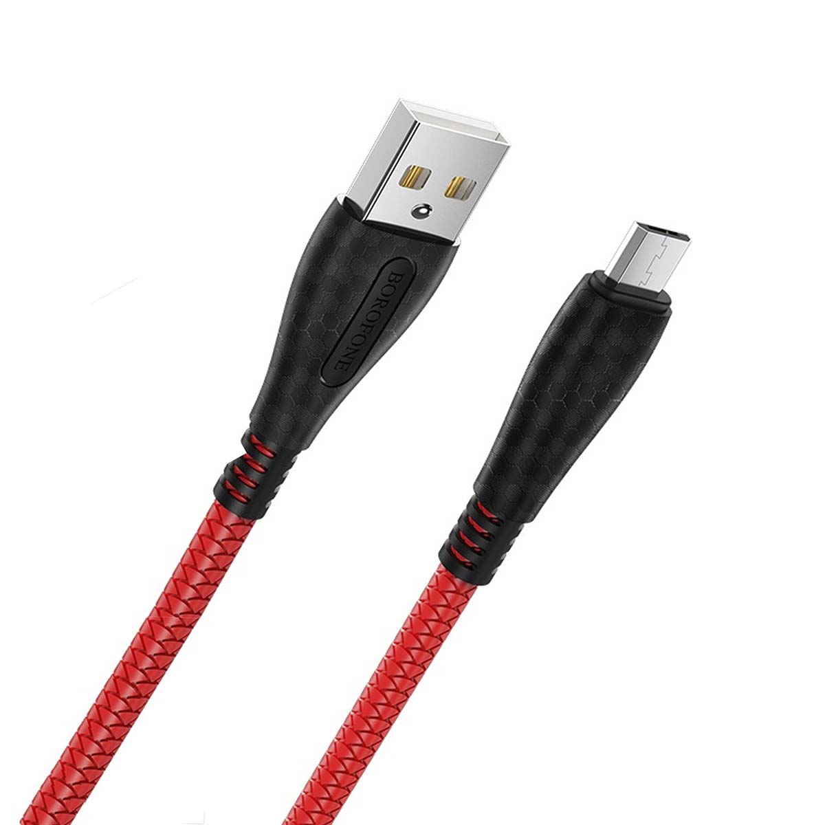 Кабель BOROFONE BX38 Cool charge Micro USB, длина 1 метр, цвет красный