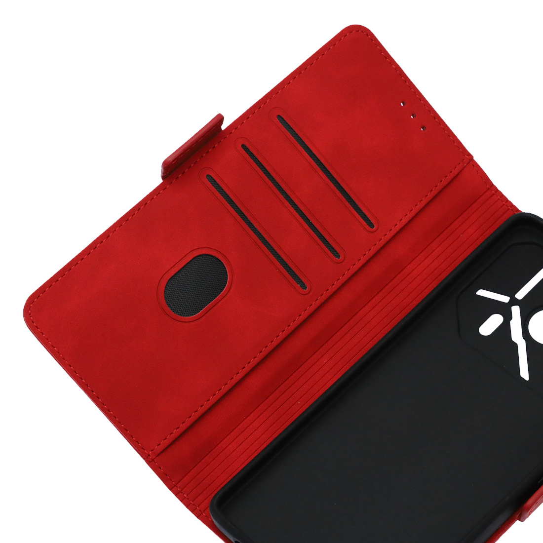 Чехол книжка NICE для TECNO Pova 6, TECNO Pova 6 Pro 5G, защита камеры, экокожа, визитница, цвет красный