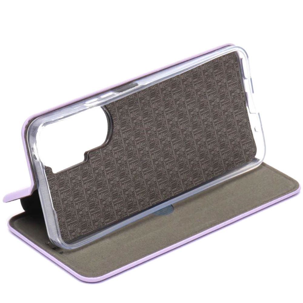 Чехол книжка STYLISH для HUAWEI Honor 90 Lite, экокожа, визитница, цвет сиреневый