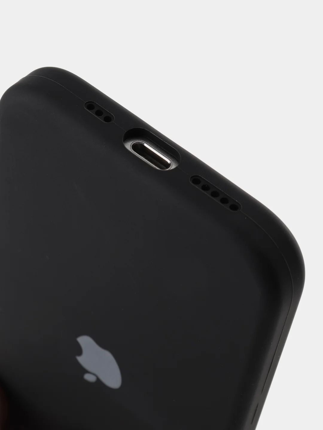 Чехол накладка Silicone Case для APPLE iPhone 16 Pro Max, L-ogo, защита камеры, бархатная подложка, цвет черный