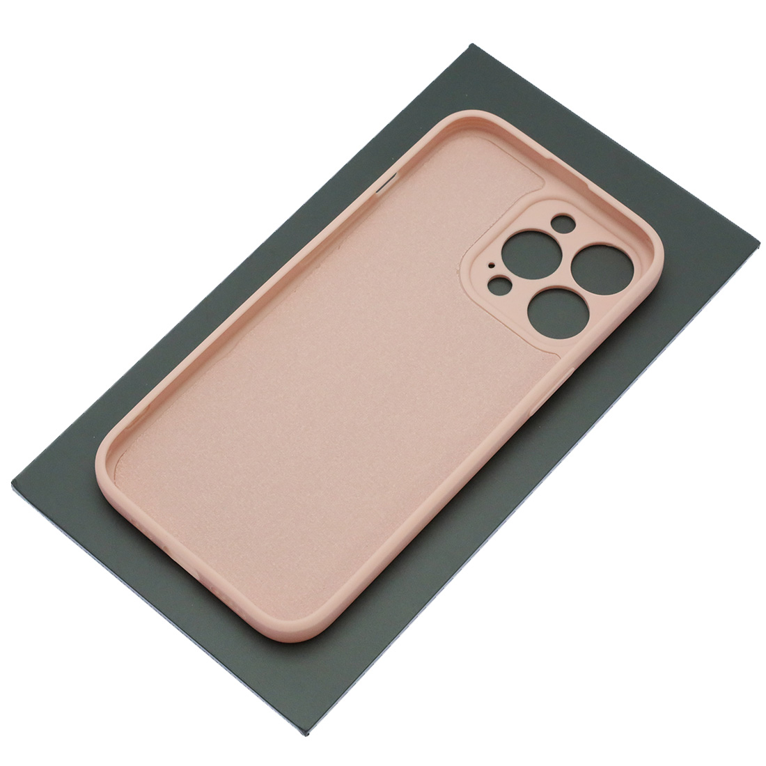 Чехол накладка для APPLE iPhone 13 Pro, силикон, бархат, цвет розовый песок