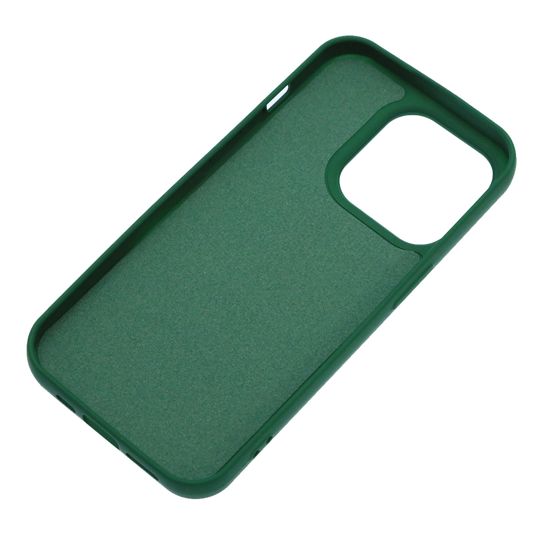 Чехол накладка Silicon Case для APPLE iPhone 15 Pro (6.1"), силикон, бархат, цвет темно зеленый