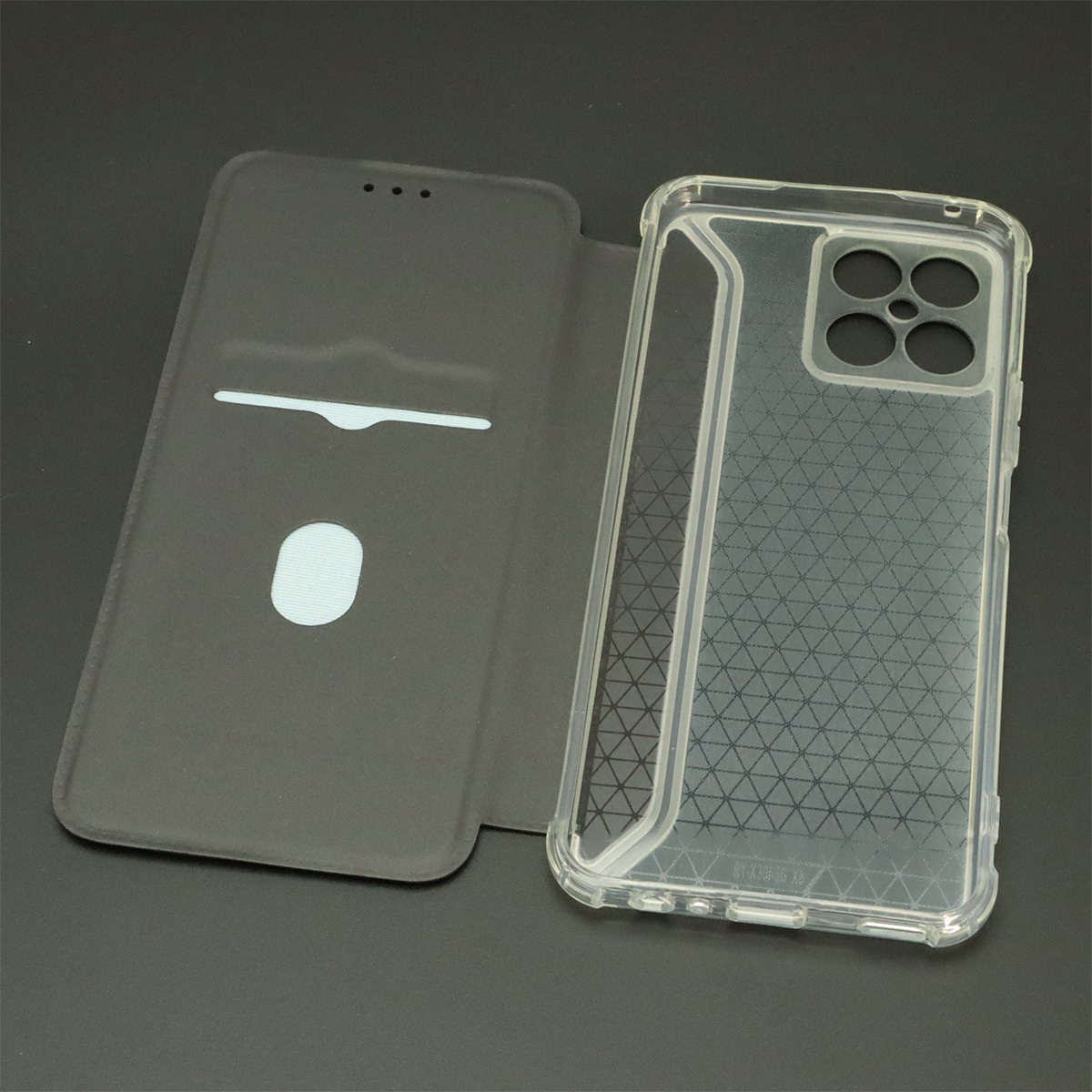 Чехол книжка для HUAWEI Honor X8, экокожа, визитница, цвет черный