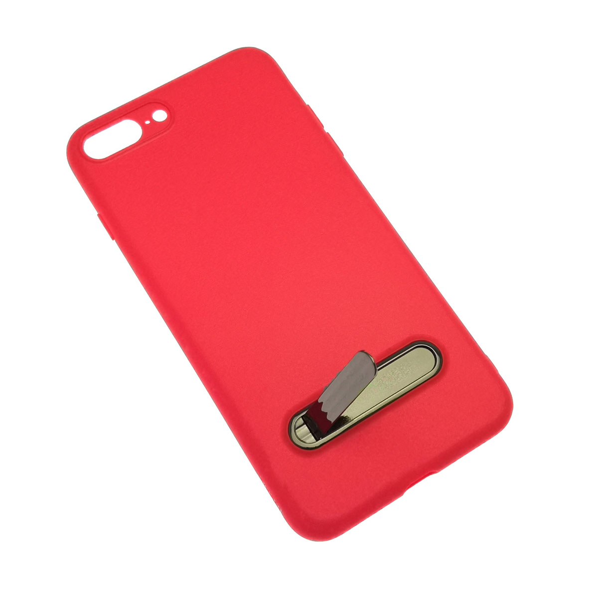 Чехол накладка BASEUS для APPLE iPhone 7 Plus, 8 Plus, силикон, подставка, цвет красный.