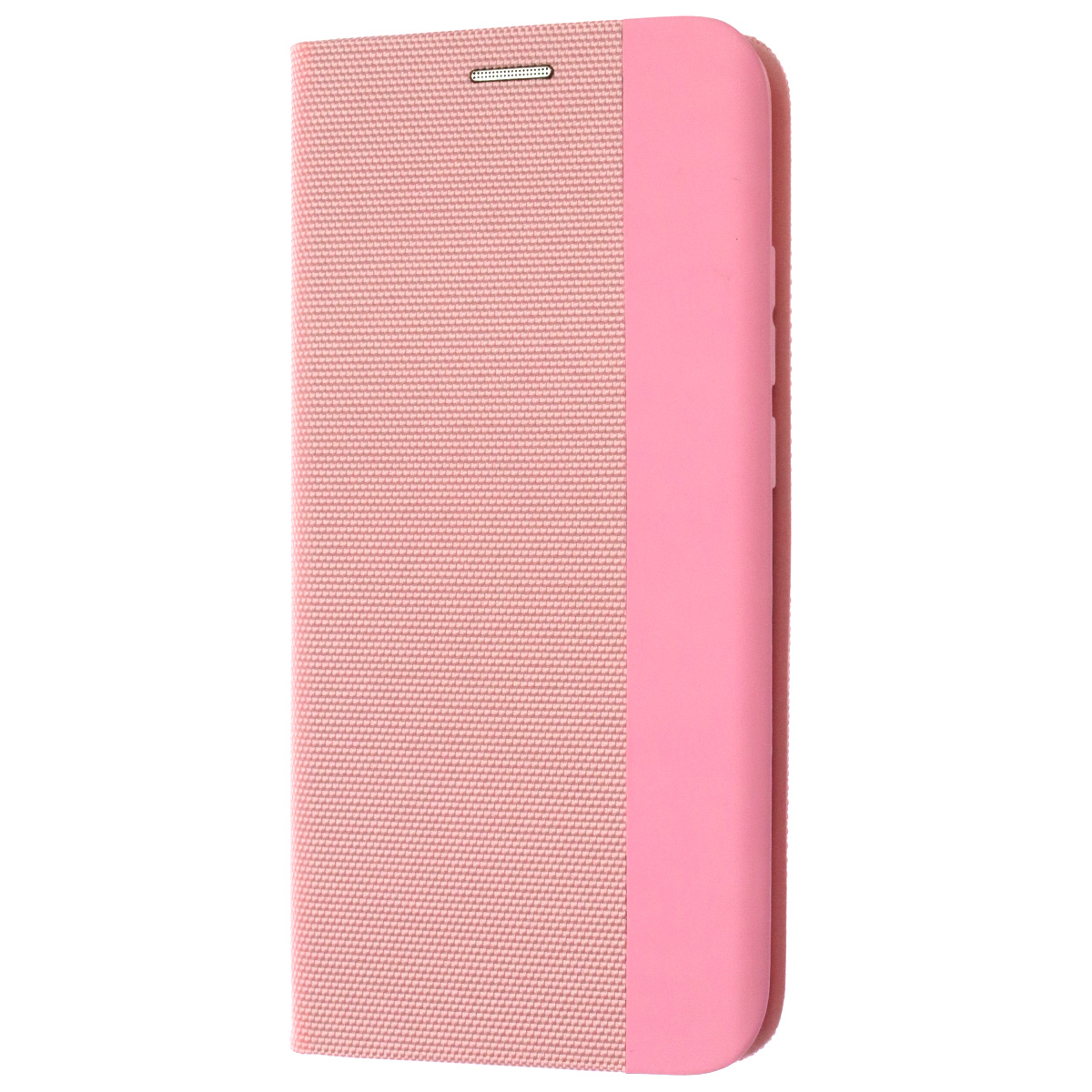 Чехол книжка MESH для XIAOMI Redmi 9A, текстиль, силикон, бархат, визитница, цвет розовый