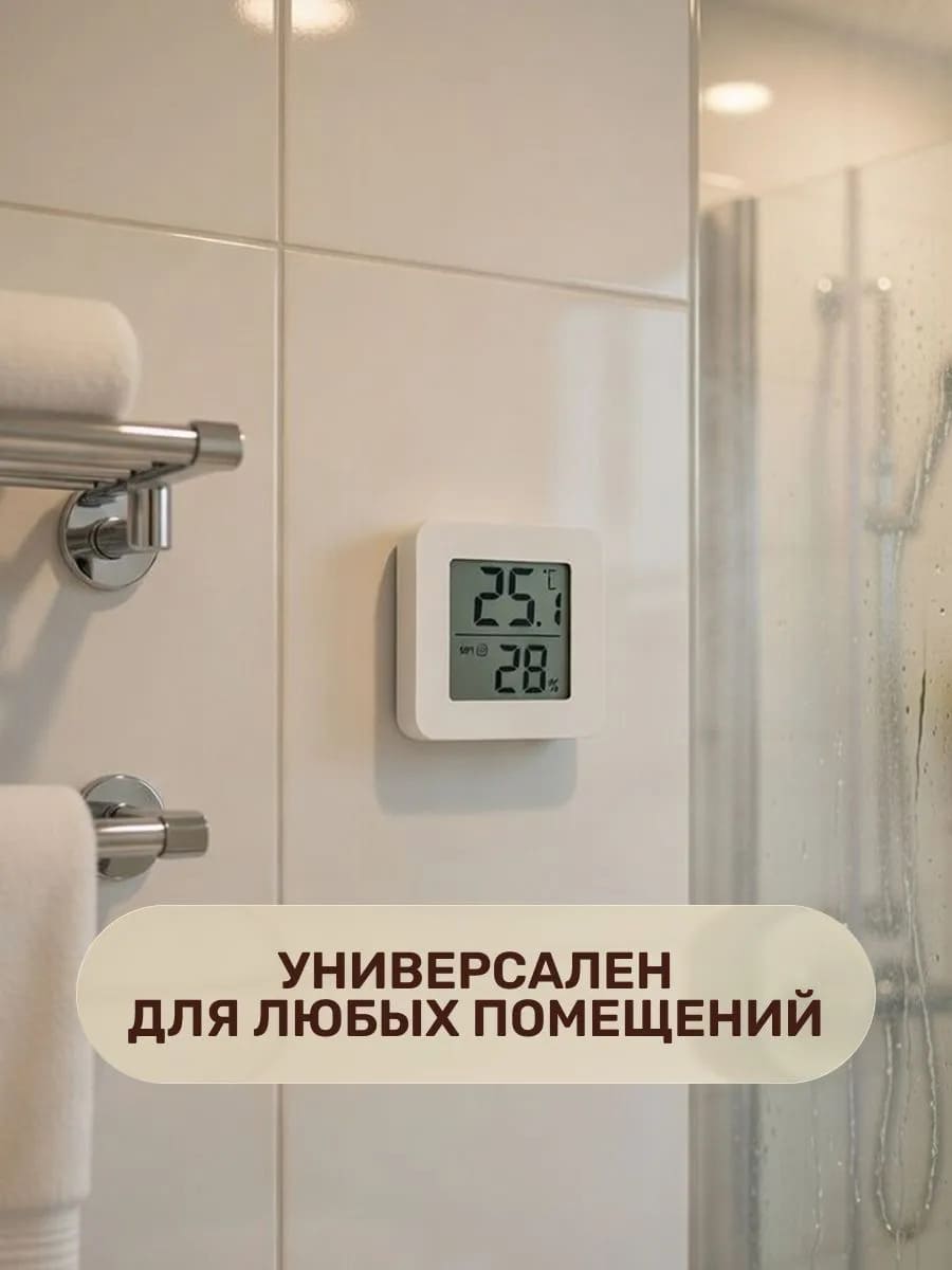 Термометр гигрометр NN, измерение температуры и влажности, комнатный, цвет белый