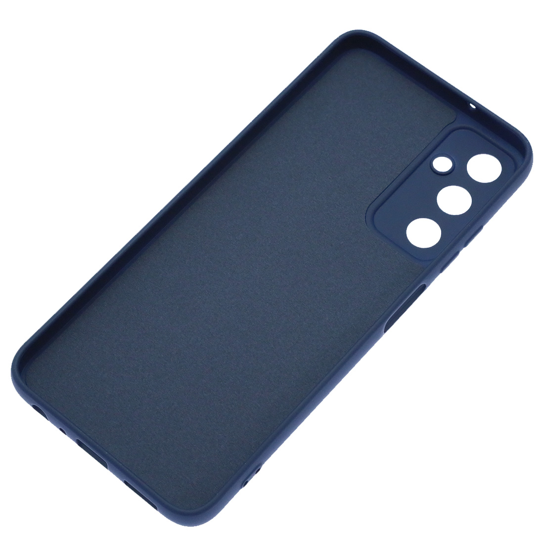 Чехол накладка Silicon Cover для SAMSUNG Galaxy A05s, защита камеры, силикон, бархат, цвет темно синий