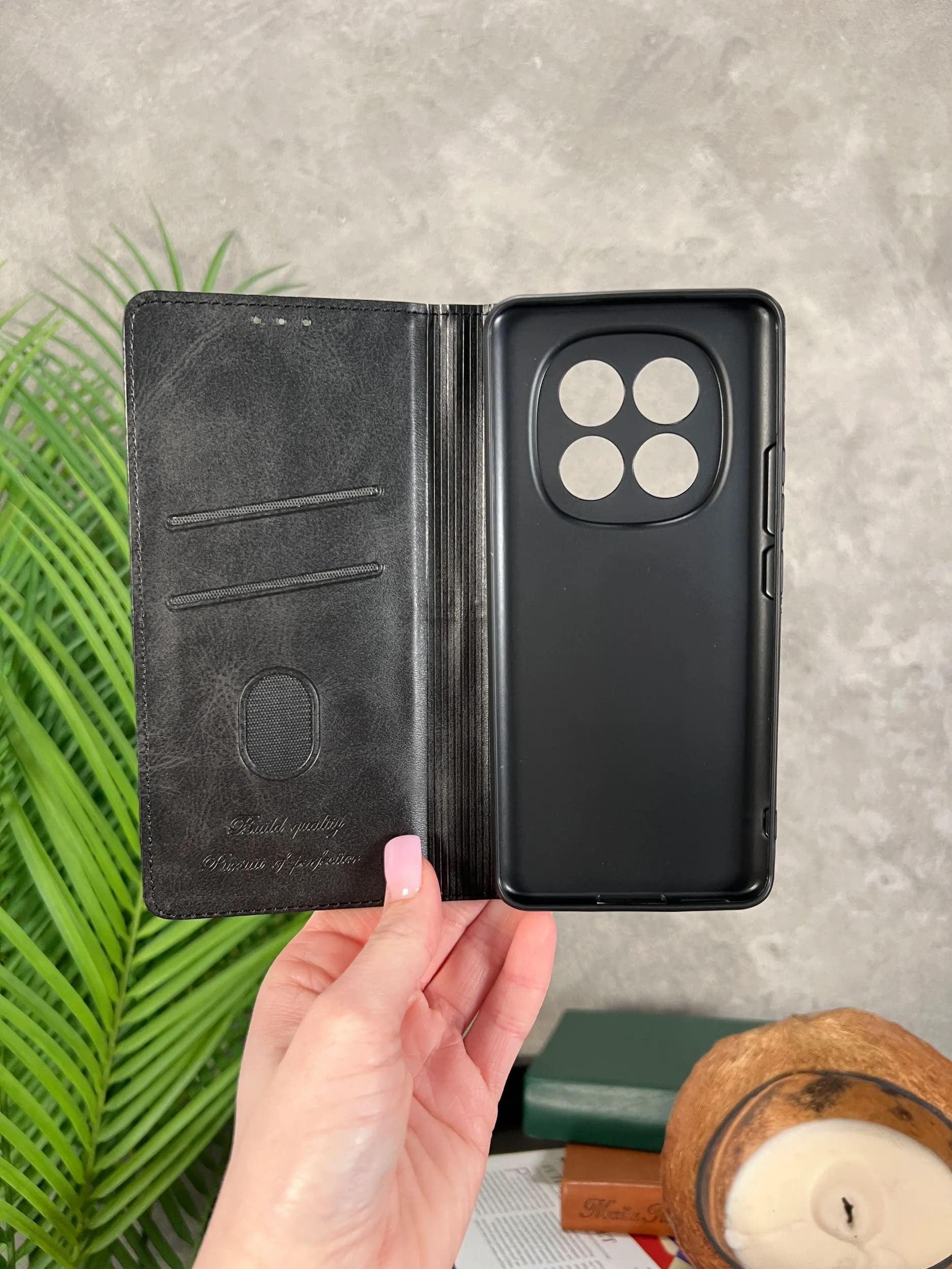 Чехол книжка KF для Xiaomi Redmi Note 15 4G (5G), POCO M8 5G, защита камеры, цвет черный