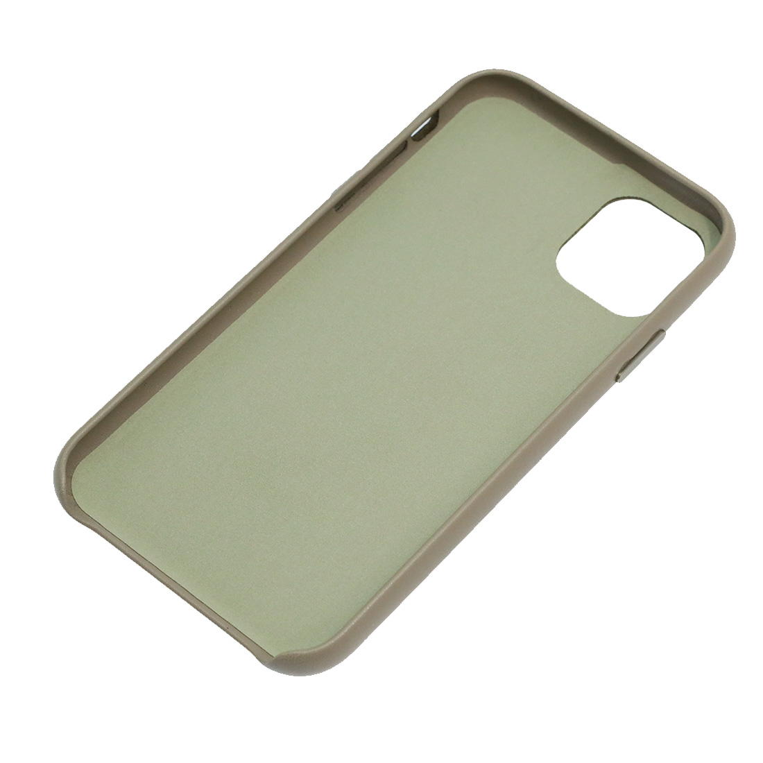 Чехол накладка Leather Case для APPLE iPhone 11, силикон, бархат, экокожа, цвет светло серый