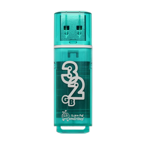 Флешка USB 32GB Smart Buy Glossy, цвет зеленый