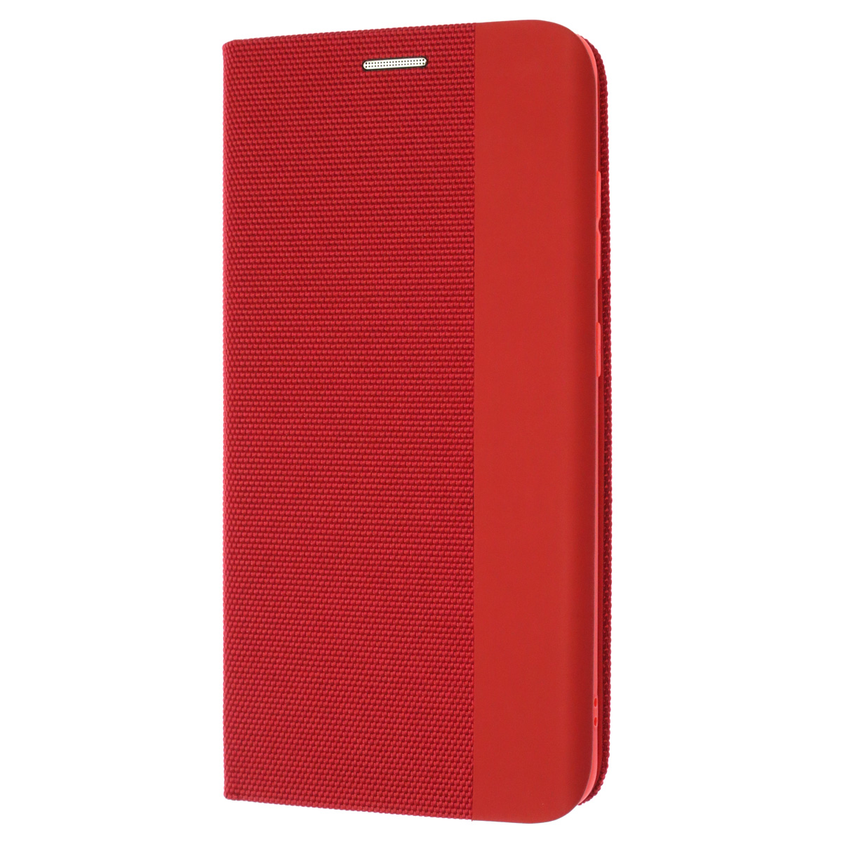 Чехол книжка MESH для SAMSUNG Galaxy A52 (SM-A525), текстиль, силикон, бархат, визитница, цвет красный