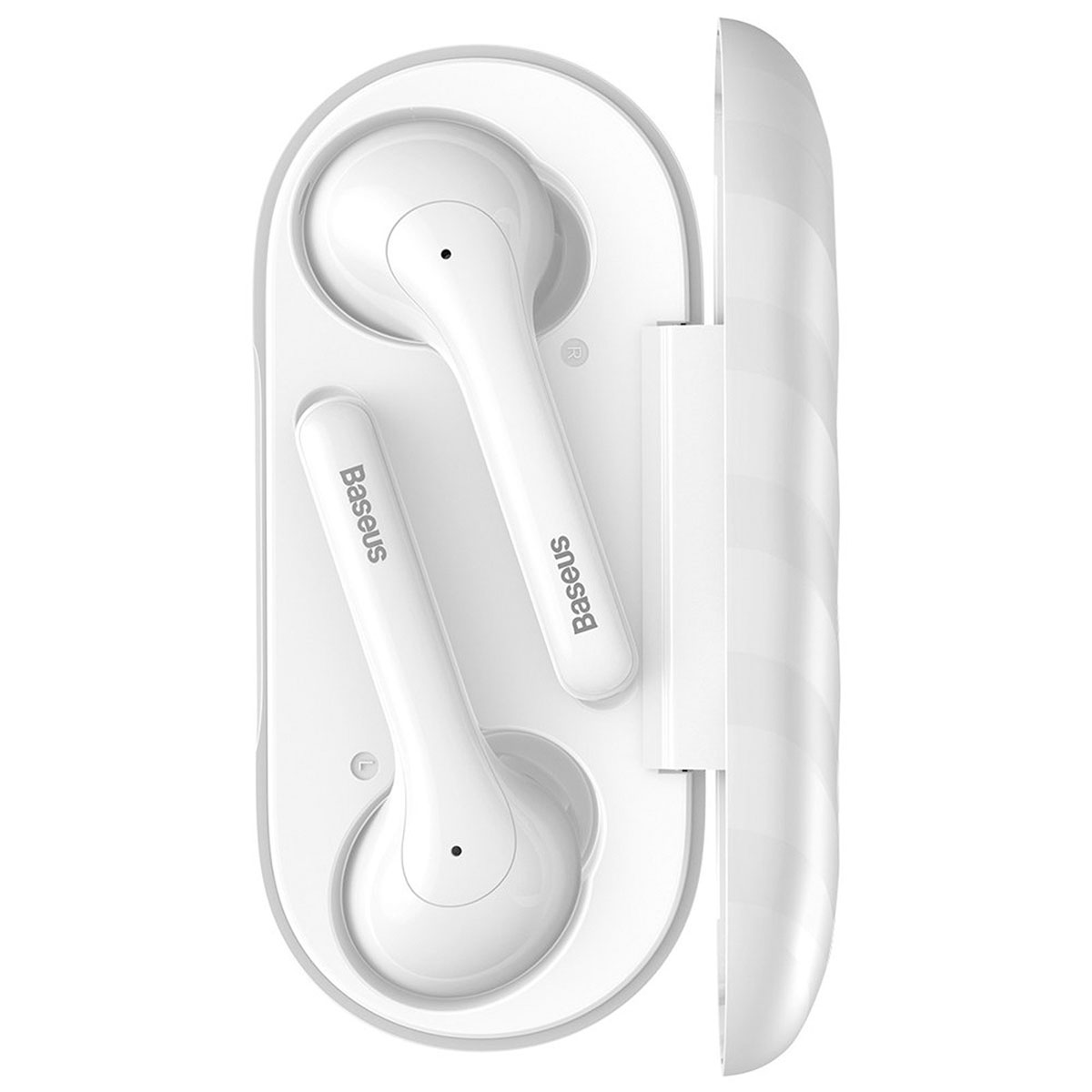 Гарнитура (наушники с микрофоном) беспроводная, BASEUS NGW07-02 Encok True Wireless Earphones W07 Bluetooth 5.0 TWS, цвет белый.